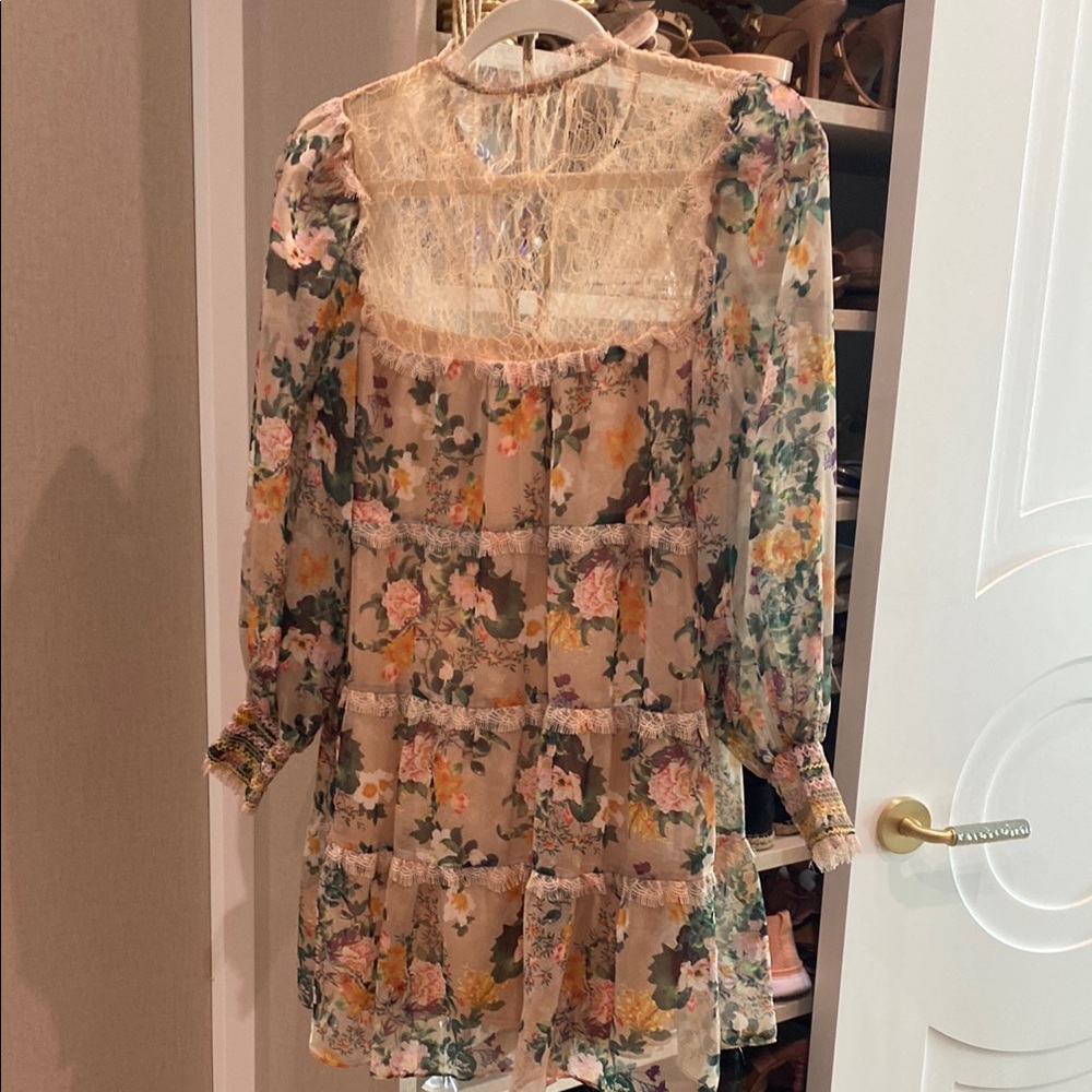 Alice + Olivia Floral Lace Mini Dress - Picture 10 of 11